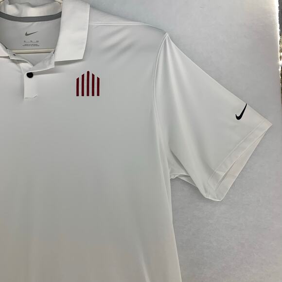 Nike Dri-Fit Mens Short Sleeve Golf Shirt White Size XL - Picture 3 of 13